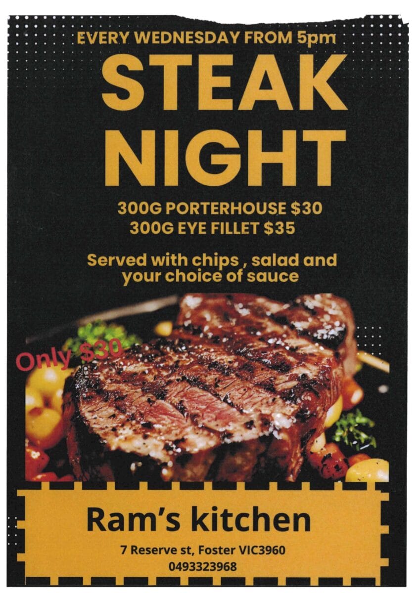 Ram Catering Steak Night